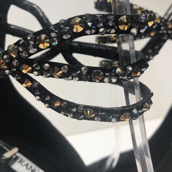 Francesco Sacco black suede open toe ankle strap - Picture 6 of 6